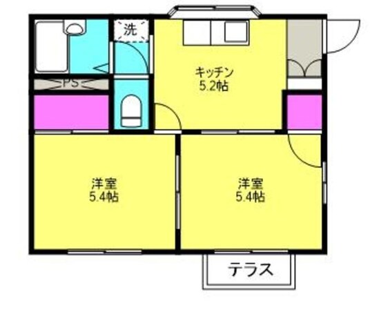 コーポラスルミネの物件間取画像